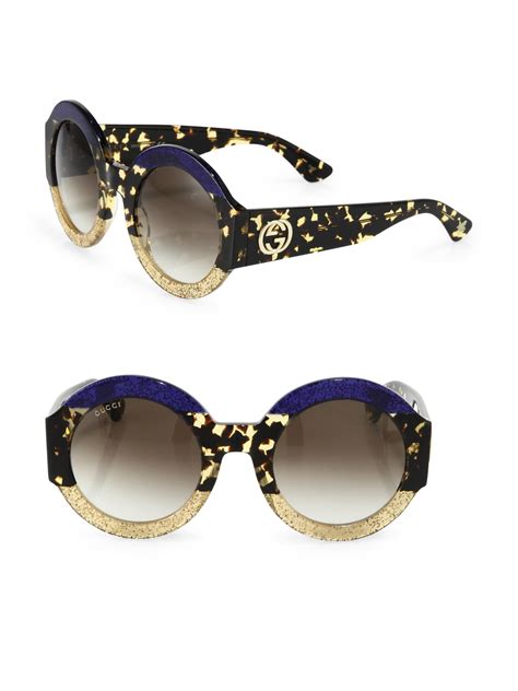 gucci round sunglasses|gucci women's oversize round sunglasses.